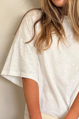 Oversized Boxy T-shirt in Ivory