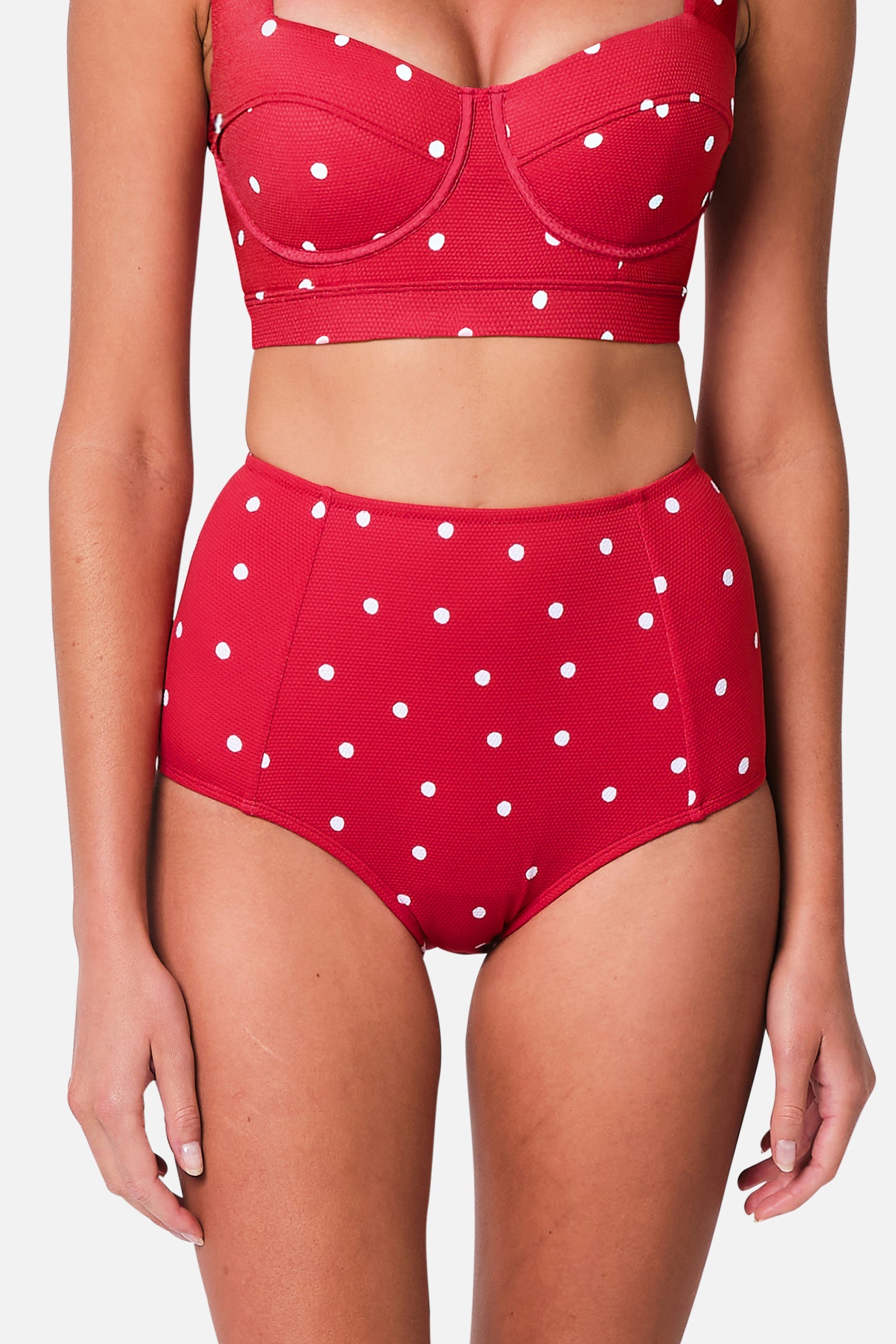 Ultra High Waist Bikini Bottoms in Polka Dot • Impressions Online Boutique