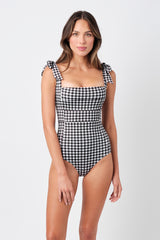 UNE PIECE in Black Gingham