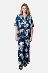 UNE PIECE in Palm Silhouette Navy