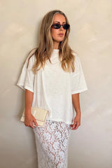 Oversized Boxy T-shirt in Ivory