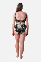 UNE PIECE-Classic Square Neck Bikini Bralette LONDON BOTANICAL BLACK
