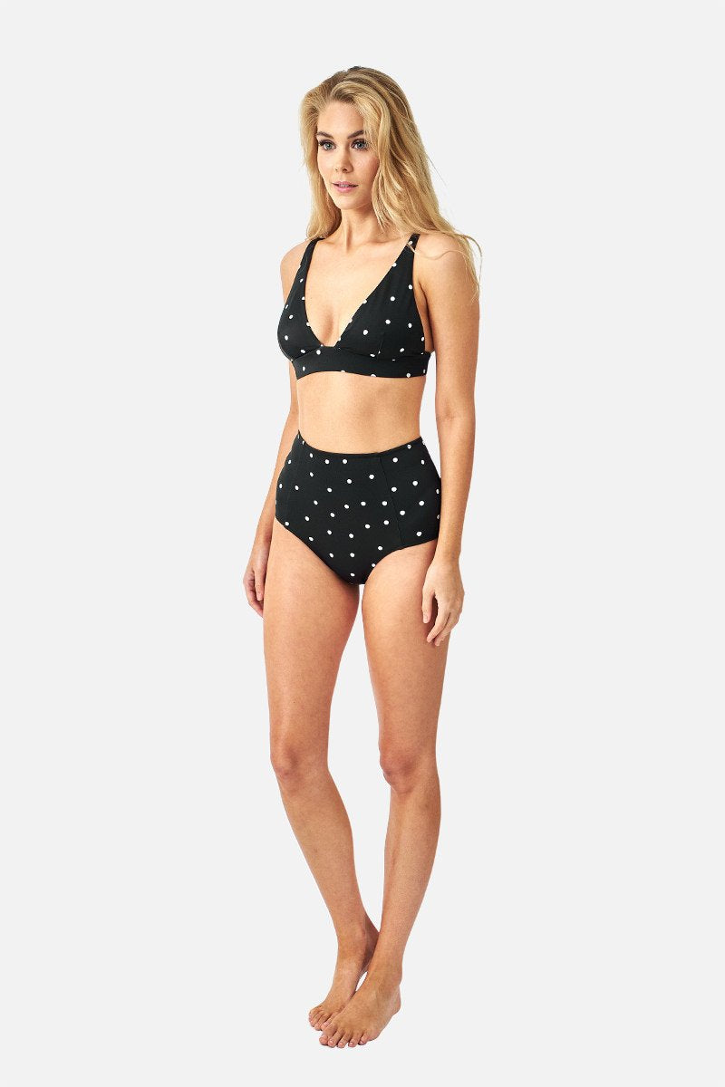 Never Say Never Bikini Bralette POLKA NOIR – UNE PIECE