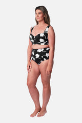 UNE PIECE-Original Bustier Balconette Bikini Bralette MAGNOLIA SILHOUETTE BLACK
