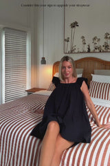 Ethereal Frill Nightie BLACK