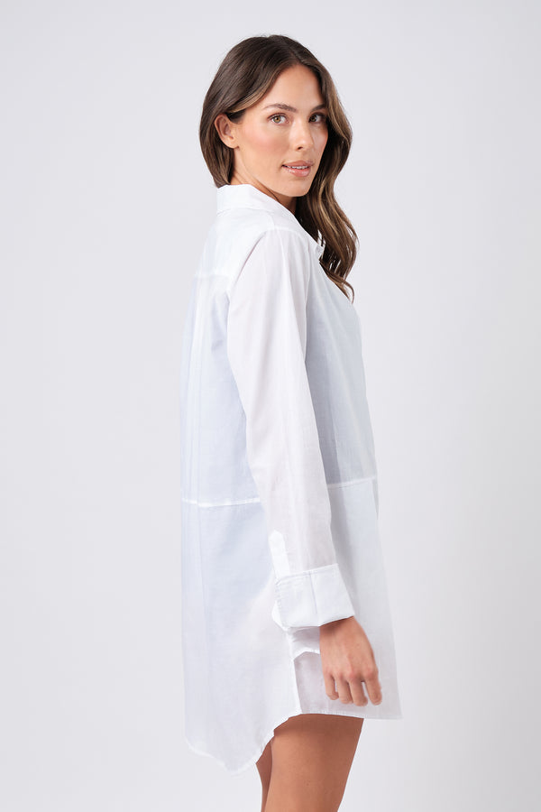 UNE PIECE-Beach Shirt Dress WHITE