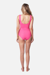 UNE PIECE-Classic Scoop Neck One Piece PINK