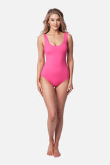 UNE PIECE-Classic Scoop Neck One Piece PINK
