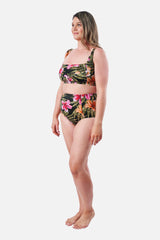 UNE PIECE-Classic Square Neck Bikini Bralette CRESCENT BLOOMS