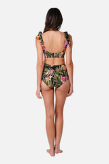 UNE PIECE-Classic Square Neck Bikini Bralette CRESCENT BLOOMS