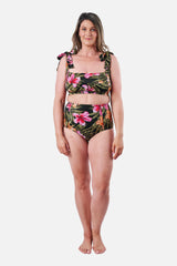 UNE PIECE-Classic Square Neck Bikini Bralette CRESCENT BLOOMS