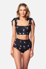 UNE PIECE-Classic Square Neck Bikini Bralette HAWTHORN BLACK