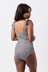 UNE PIECE Classic Square Neck in Black Gingham