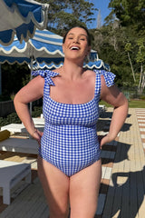 UNE PIECE in Cobalt Blue Gingham