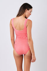 UNE PIECE Classic Square Neck in Red Gingham