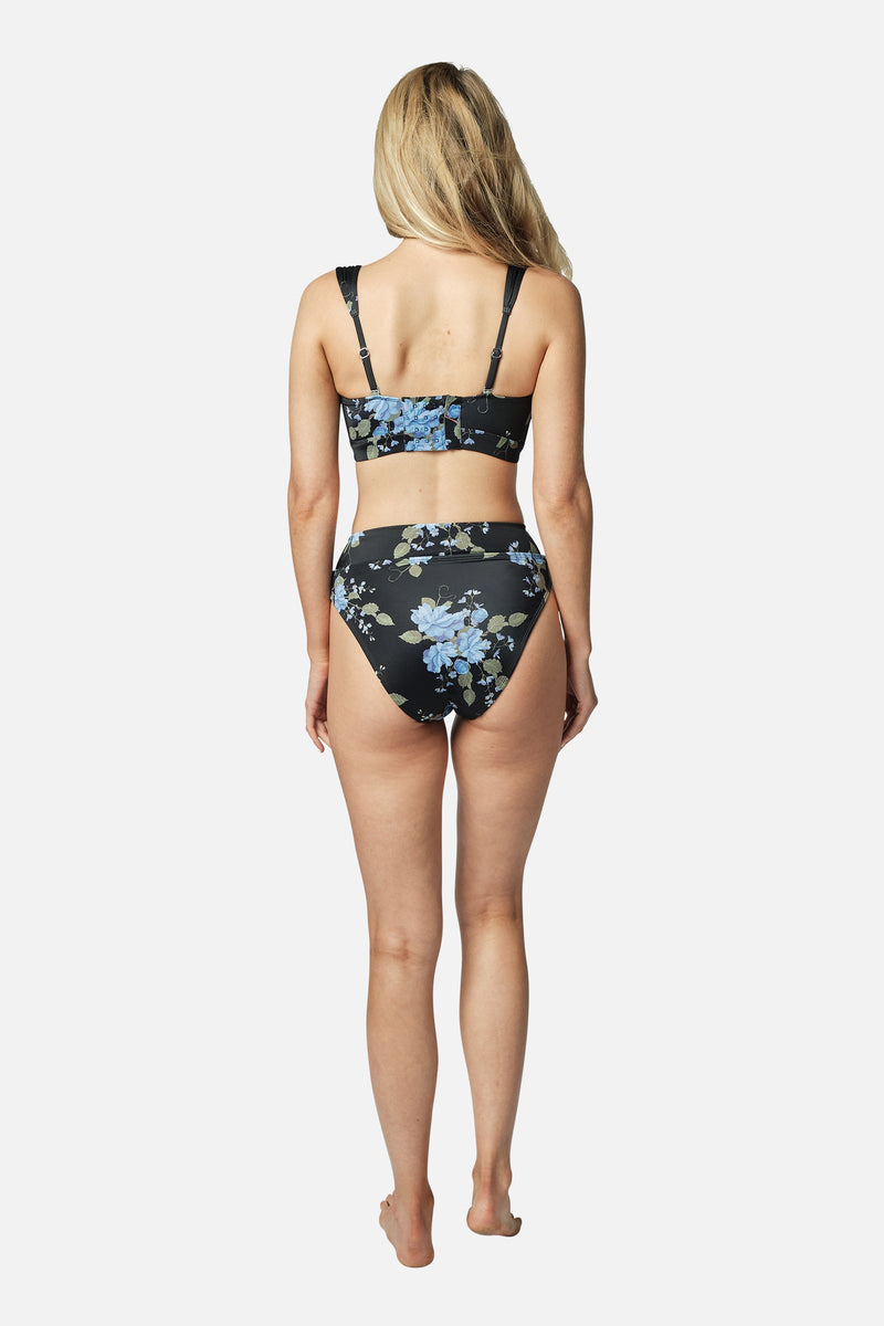 UNE PIECE-High-Cut High-Waisted Bikini Bottom VINTAGE ROMANTIQUE