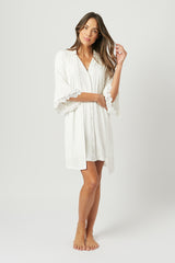 UNE PIECE Lace Trim Sleep Shirt Nightie in Ivory