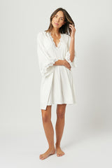 UNE PIECE-Lace Trim V-Neck Nightie IVORY