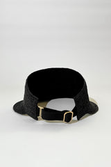 UNE PIECE-Madagascan Raffia Visor BLACK
