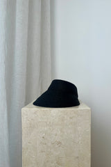 UNE PIECE-Madagascan Raffia Visor BLACK