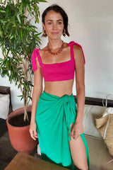 UNE PIECE-Maxi Mesh Sarong GREEN