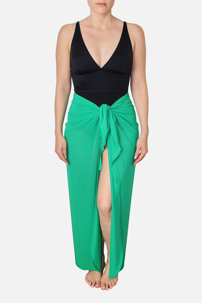 UNE PIECE-Maxi Mesh Sarong GREEN