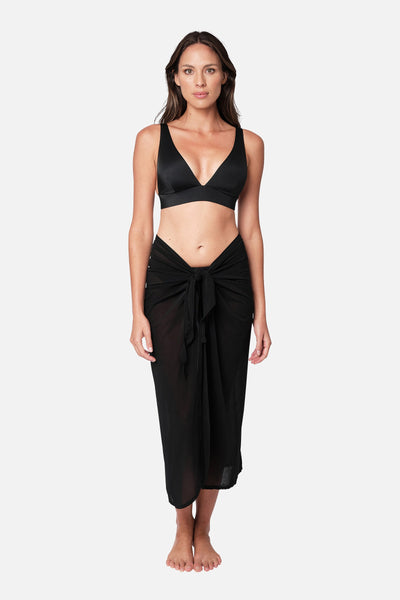 Midi Mesh Sarong BLACK