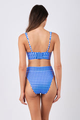 UNE PIECE in Cobalt Blue Gingham