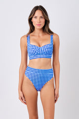 UNE PIECE in Cobalt Blue Gingham