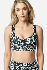 UNE PIECE-Original Bustier Balconette Bikini Bralette DAISY SILHOUETTE BLACK