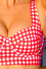UNE PIECE in Red Gingham