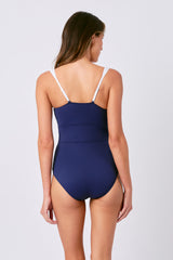 UNE PIECE in Navy Monochrome Texture