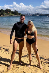 UNE PIECE Original Mens Rashie Top in Black