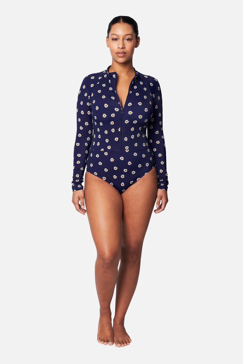 UNE PIECE-Original Sexie Rashie PAPER DAISY NAVY