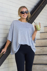 UNE PIECE in Grey Marle Stripe