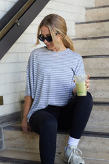 UNE PIECE in Grey Marle Stripe