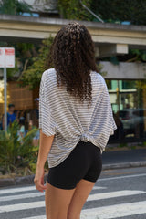 UNE PIECE in Grey Marle Stripe