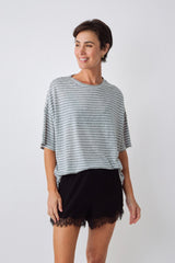 UNE PIECE in Grey Marle Stripe