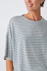 UNE PIECE in Grey Marle Stripe