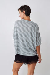 UNE PIECE in Grey Marle Stripe