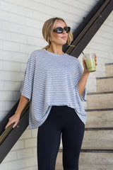UNE PIECE in Grey Marle Stripe