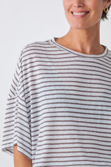 UNE PIECE in Taupe Stripe
