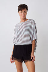 UNE PIECE in Taupe Stripe