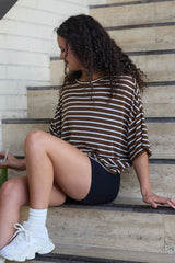 UNE PIECE in Thick Chocolate Stripe