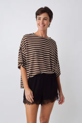 UNE PIECE in Thick Chocolate Stripe