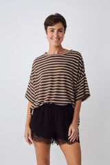 UNE PIECE in Thick Chocolate Stripe