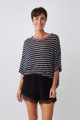 UNE PIECE in Thick Navy Stripe
