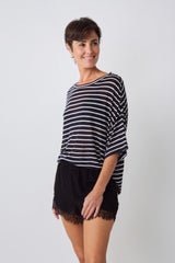 UNE PIECE in Thick Navy Stripe