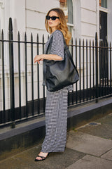 UNE PIECE-Palazzo Pants BLACK GINGHAM