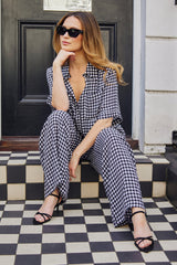UNE PIECE Palazzo Pants in Black Gingham
